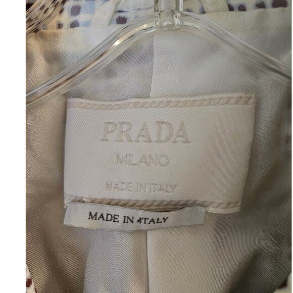 Prada Milano Designer Geometric Printed Blazer Style Button-Up Jacket Size 38IT - Picture 14 of 16